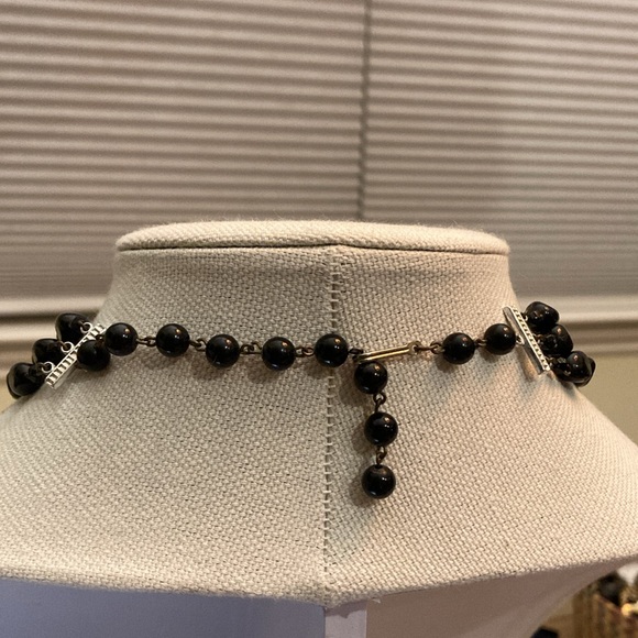 Vintage 60s Black Three Tier Choker - Picture 2 of 2
